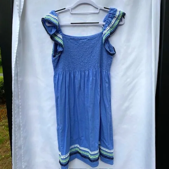 cornflower blue summer dress Wedtrend Women Blue Floral Casual Dress A Line Spaghetti Straps Boho Maxi  Summer Dress – WEDTREND main image 1